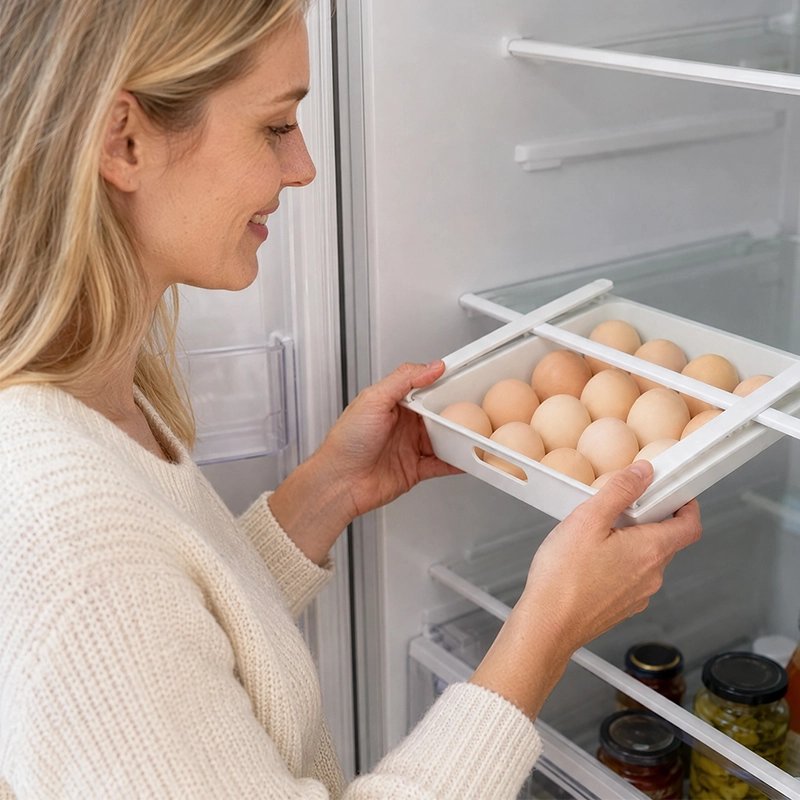 Boite à oeufs avec femme