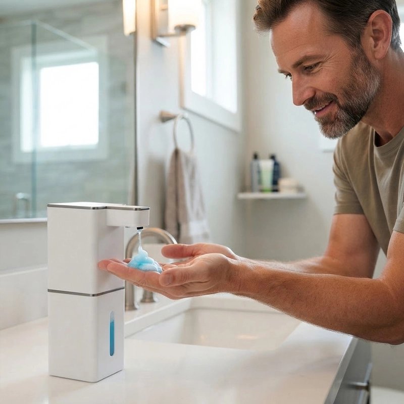 Distributeur de savon automatique homme pendant savon