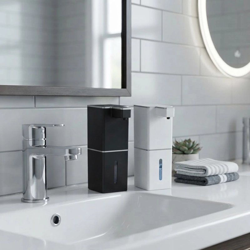 Distributeur de savon automatique un blanc et un noir