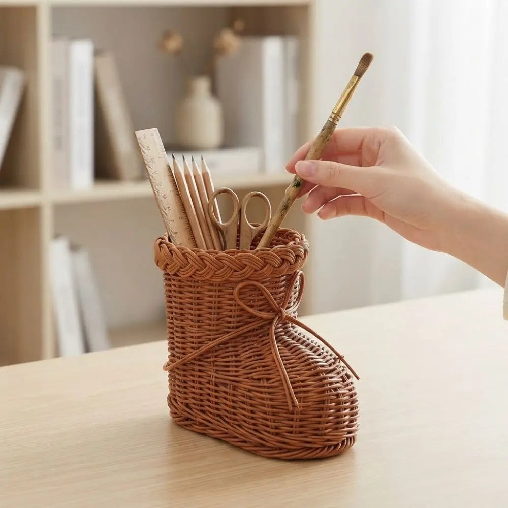 Panier de Noël tissé à la main