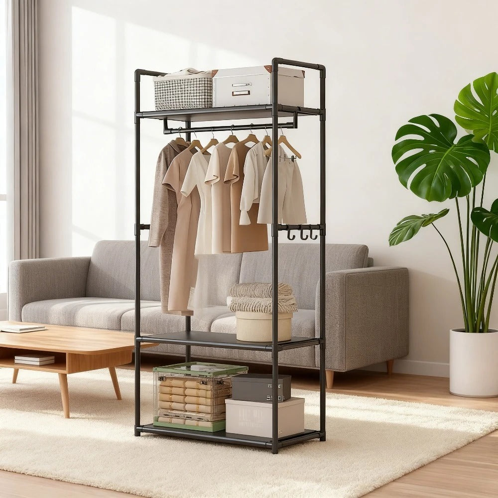 Support de rangement pour vêtements | À roulettes