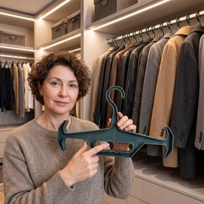 Cintre​s dame avec chandail brun
