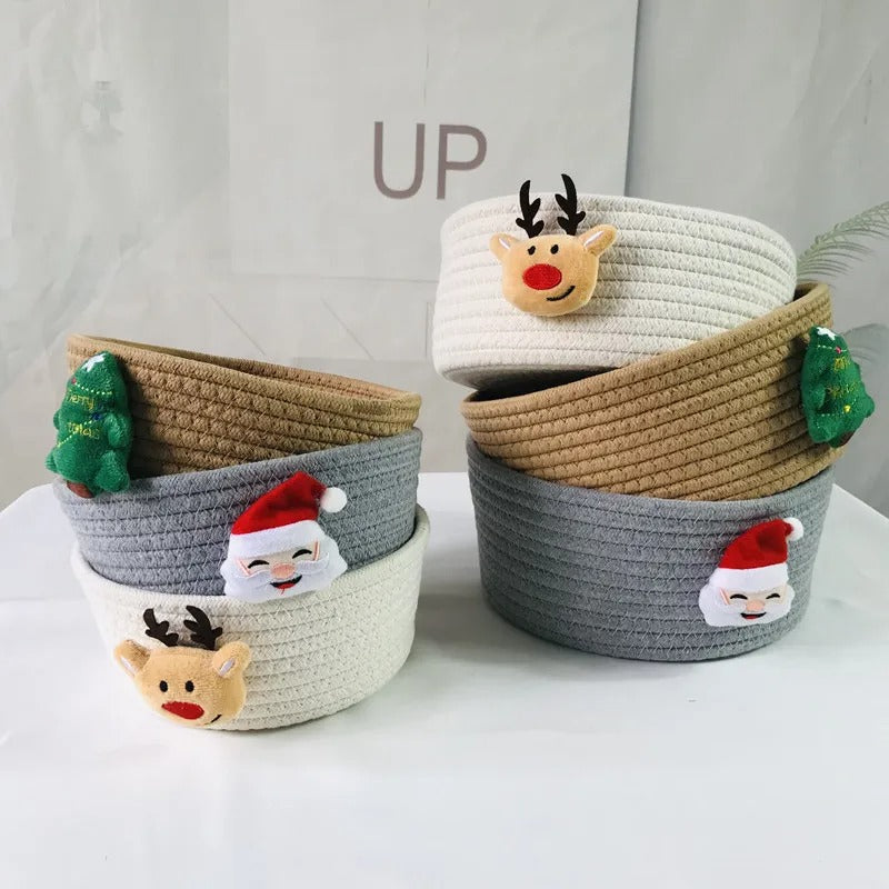 panier de rangement tissé à la main pour enfants