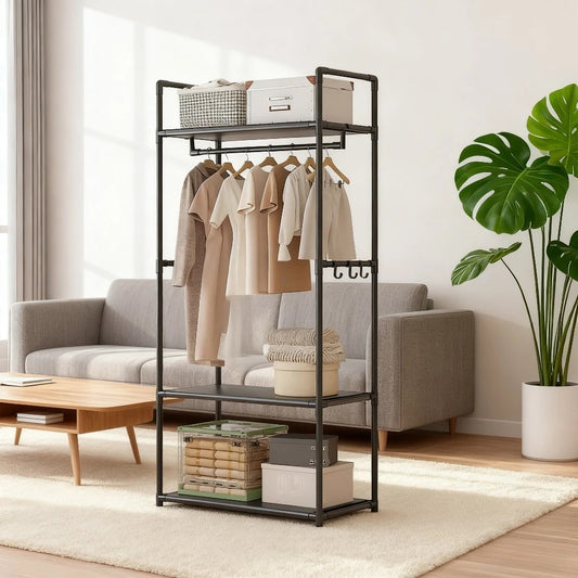 Support de rangement pour vêtements | À roulettes
